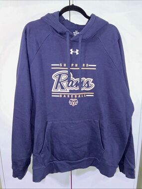 Under Armour XL Navy and Gold Rams Baseball Pullover Hoodie Unisex